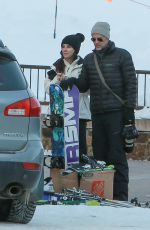 SANDRA BULLOCK at The Jackson Hole Wyoming Ski Resort 12/27/2015