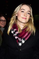 SAOIRSE RONAN Arrives at The Late Show in New York 01/12/2016