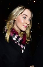 SAOIRSE RONAN Arrives at The Late Show in New York 01/12/2016