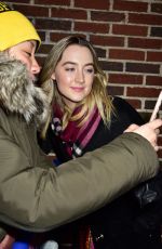 SAOIRSE RONAN Arrives at The Late Show in New York 01/12/2016