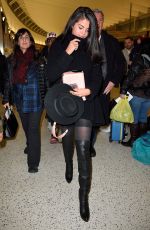 SELENA GOMEZ at JFK Airport in New York 01/20/2016