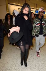 SELENA GOMEZ at JFK Airport in New York 01/20/2016