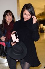 SELENA GOMEZ at JFK Airport in New York 01/20/2016