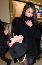 SELENA GOMEZ at JFK Airport in New York 01/20/2016