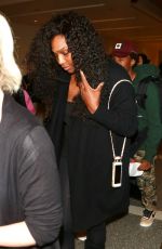 SERENA WILIAMS Arrives at LAX Airport in Los Angeles 12/31/2015