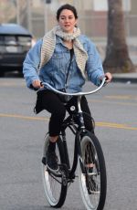 SHAILENE WOODLEY Riding a Bicycle Out in Venice 01/14/2016