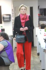 SHARON STONE at a Nail Salon in Beverly Hills 01/04/2016