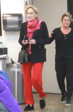 SHARON STONE at a Nail Salon in Beverly Hills 01/04/2016