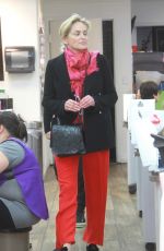 SHARON STONE at a Nail Salon in Beverly Hills 01/04/2016