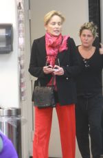 SHARON STONE at a Nail Salon in Beverly Hills 01/04/2016