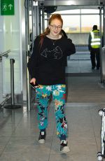 SOPHIE TURNER at Heathrow Airport in London 01/28/2016
