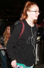 SOPHIE TURNER at LAX Airport in Los Angeles 01/28/2016