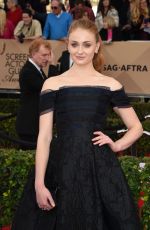 SOPHIE TURNER at Screen Actors Guild Awards 2016 in Los Angeles 01/30/2016