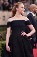 SOPHIE TURNER at Screen Actors Guild Awards 2016 in Los Angeles 01/30/2016