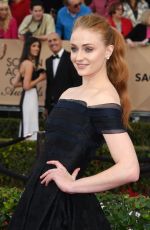 SOPHIE TURNER at Screen Actors Guild Awards 2016 in Los Angeles 01/30/2016