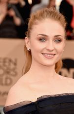 SOPHIE TURNER at Screen Actors Guild Awards 2016 in Los Angeles 01/30/2016