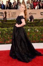 SOPHIE TURNER at Screen Actors Guild Awards 2016 in Los Angeles 01/30/2016