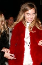 SUKI and IMMY WATERHOUSE at Boa Steakhouse in West Hollywood 01/08/2016