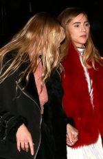 SUKI and IMMY WATERHOUSE at Boa Steakhouse in West Hollywood 01/08/2016