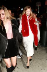 SUKI and IMMY WATERHOUSE at Boa Steakhouse in West Hollywood 01/08/2016