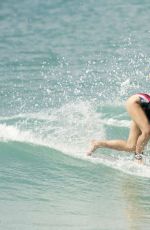 SUKI WATERHOUSE in Bikini Bottom Surfing in Barbados 01/04/2016