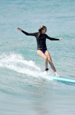 SUKI WATERHOUSE in Bikini Bottom Surfing in Barbados 01/04/2016
