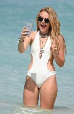 TALLIA STORM in Swimsuit at a Beach in Barbados 01/01/2016