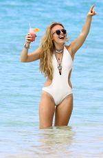 TALLIA STORM in Swimsuit at a Beach in Barbados 01/01/2016