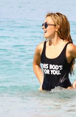 TALLIA STORM in Swimsuit at a Beach in Barbados 01/04/2016