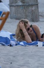 TONI GARRN in Bikini on the Beach in Miami 01/01/2016