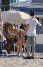 TONI GARRN in Bikini on the Beach in Miami 01/01/2016