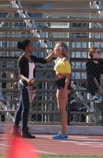 VAL MERCADO on the Set of Fitness Photoshoot in Miami 01/24/2016