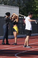 VAL MERCADO on the Set of Fitness Photoshoot in Miami 01/24/2016