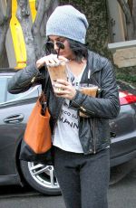 VANESSA HUDGENS Leaves Alfred Coffee in West Hollywood 01/09/2016