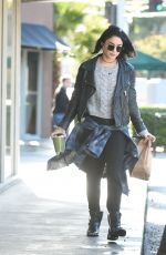 VANESSA HUDGENS Leaves Break Room Cafe in Studio City 01/07/2016