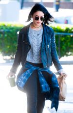 VANESSA HUDGENS Leaves Break Room Cafe in Studio City 01/07/2016