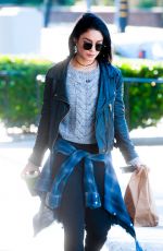 VANESSA HUDGENS Leaves Break Room Cafe in Studio City 01/07/2016