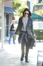 VANESSA HUDGENS Leaves Break Room Cafe in Studio City 01/07/2016