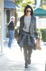 VANESSA HUDGENS Leaves Break Room Cafe in Studio City 01/07/2016