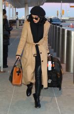 VANESSA HUDGENS Leaves JFK Airport in New York 01/17/2016
