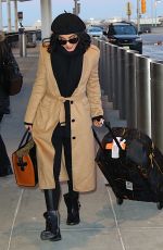 VANESSA HUDGENS Leaves JFK Airport in New York 01/17/2016