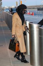 VANESSA HUDGENS Leaves JFK Airport in New York 01/17/2016