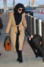 VANESSA HUDGENS Leaves JFK Airport in New York 01/17/2016