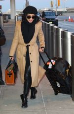 VANESSA HUDGENS Leaves JFK Airport in New York 01/17/2016