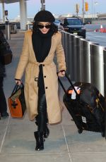 VANESSA HUDGENS Leaves JFK Airport in New York 01/17/2016