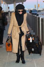 VANESSA HUDGENS Leaves JFK Airport in New York 01/17/2016