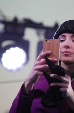 WHITNEY CUMMINGS Celebrates New Year at Times Square in New York 12/31/2015