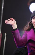 WHITNEY CUMMINGS Celebrates New Year at Times Square in New York 12/31/2015