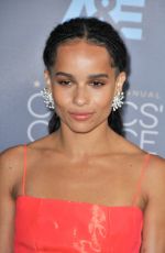 ZOE KRAVITZ at Critics’s Choice Awards 2016 in Santa Monica 01/17/2016