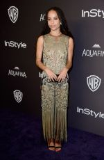 ZOE KRAVITZ at Instyle and Warner Bros. 2016 Golden Globe Awards Post-party in Beverly Hills 01/10/2016